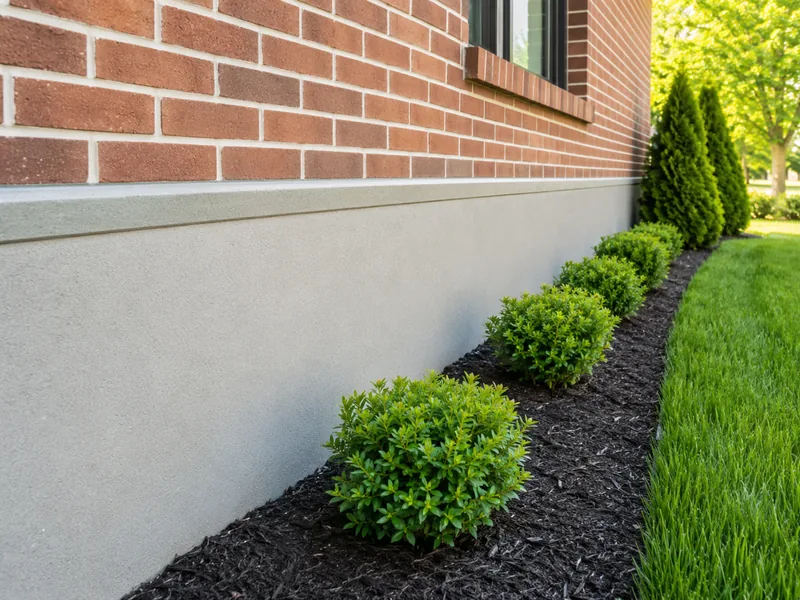 Foundation repair and parging